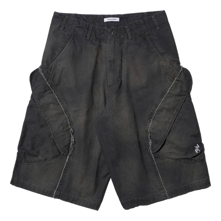 NINE POINT NINE SPIRAL MULTI POCKET FIELD SHORTS-CHARCOAL