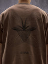 NINE POINT NINE "SPIRAL NEVER END" WASH TEE-BROWN