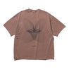NINE POINT NINE "SPIRAL NEVER END" WASH TEE-BROWN