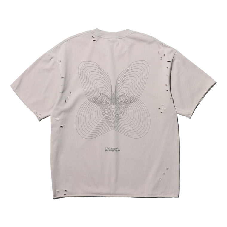 NINE POINT NINE "SPIRAL NEVER END" WASH TEE-GREY