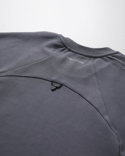NINE POINT NINE SPIRAL TECH PANEL TEE-KHAKI
