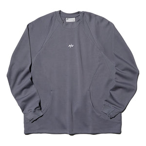 NINE POINT NINE SPIRAL TECH PANEL TEE-GREY