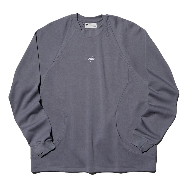 NINE POINT NINE SPIRAL TECH PANEL TEE-GREY