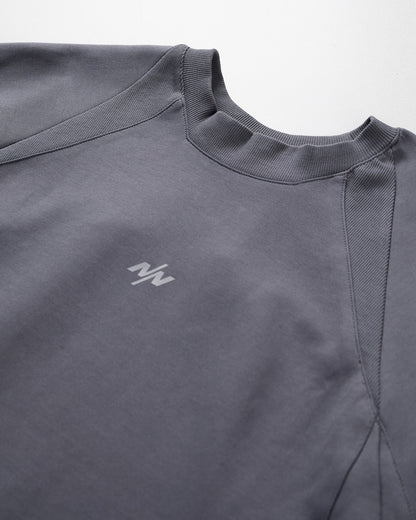 NINE POINT NINE SPIRAL TECH PANEL TEE-KHAKI