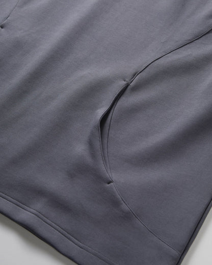 NINE POINT NINE SPIRAL TECH PANEL TEE-KHAKI
