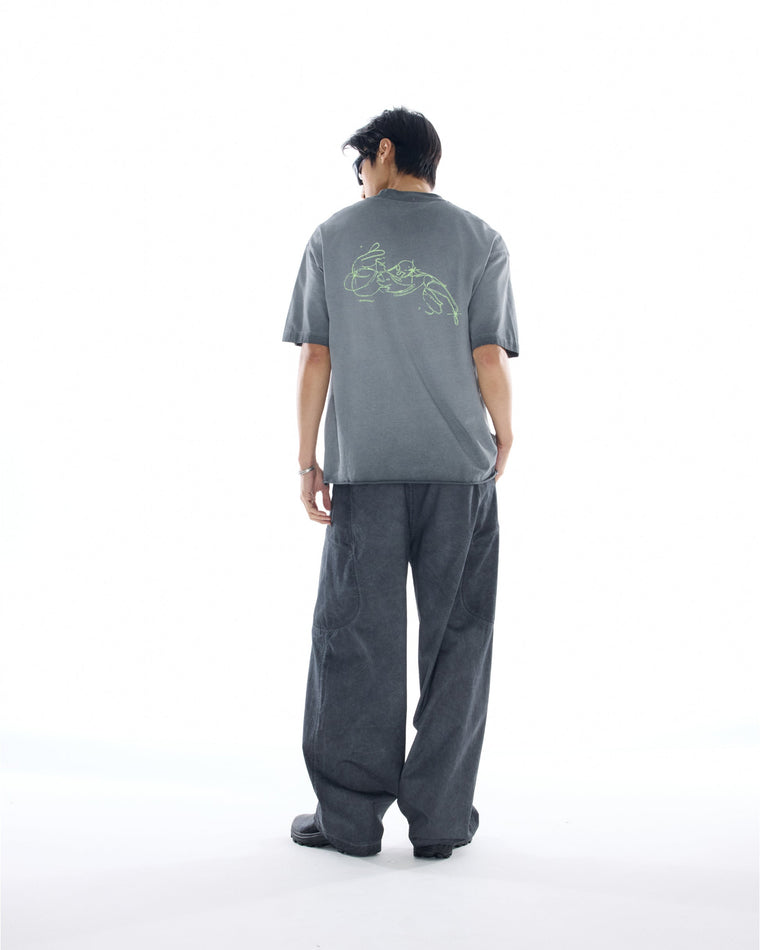 NINE POINT NINE "SPIRIT TRANSFORM" S/S TEE-WASHED PURPLE