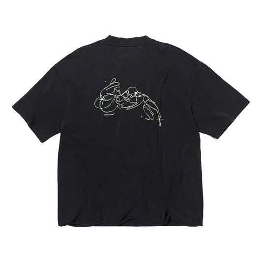 NINE POINT NINE "SPIRIT TRANSFORM" S/S TEE-WASHED BLACK