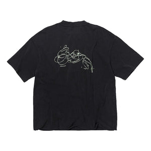 NINE POINT NINE "SPIRIT TRANSFORM" S/S TEE-WASHED BLACK