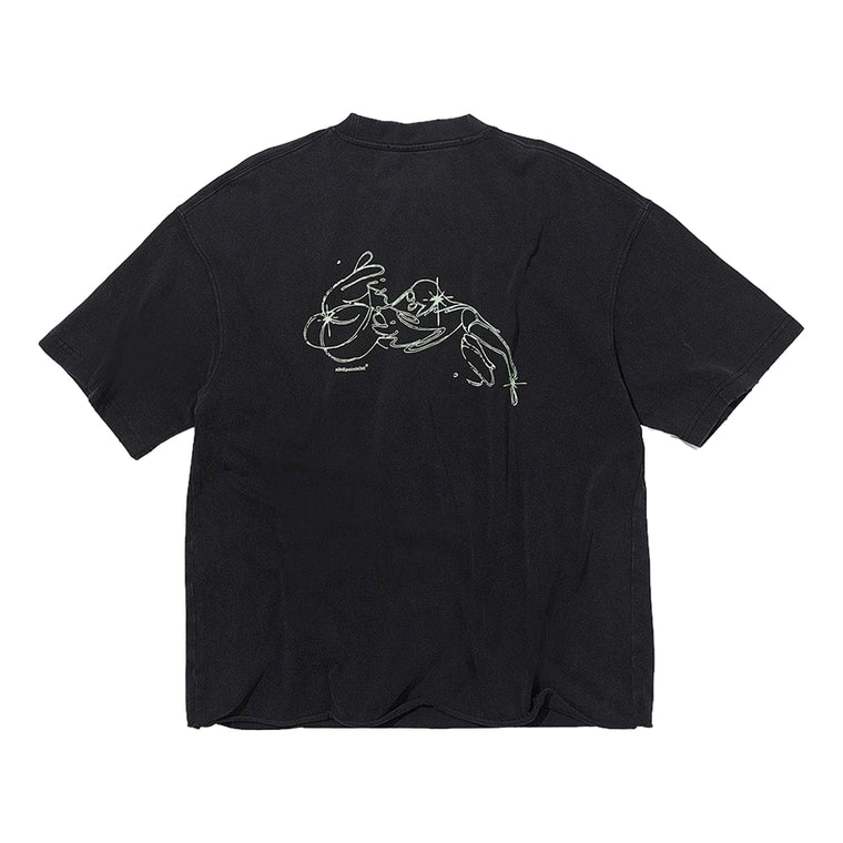 NINE POINT NINE "SPIRIT TRANSFORM" S/S TEE-WASHED BLACK
