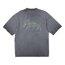 NINE POINT NINE "SPIRIT TRANSFORM" S/S TEE-WASHED GREY