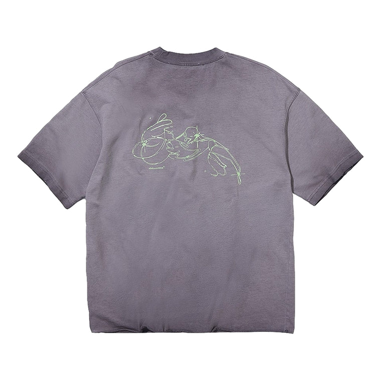 NINE POINT NINE "SPIRIT TRANSFORM" S/S TEE-WASHED PURPLE
