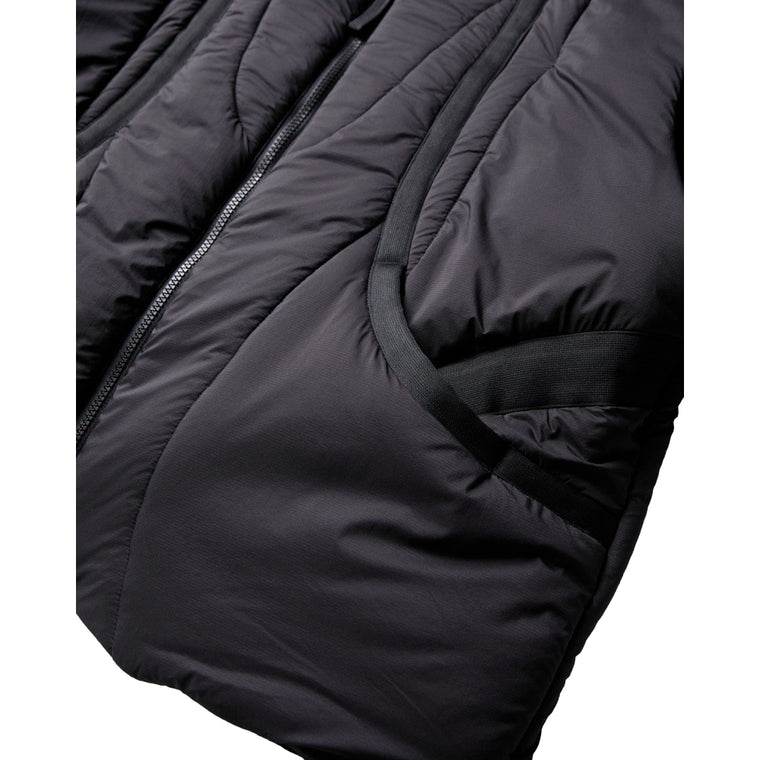 NINE POINT NINE SPRIAL 2IN1 PUFFER JACKET-BLACK