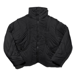 NINE POINT NINE SPRIAL 2IN1 PUFFER JACKET-BLACK
