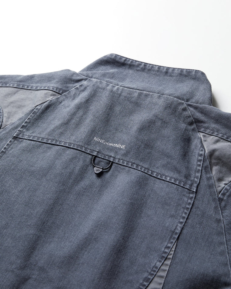 NINE POINT NINE SPRINTER OVERSIZE PANEL DEMIN JACKET-WASHED GREY