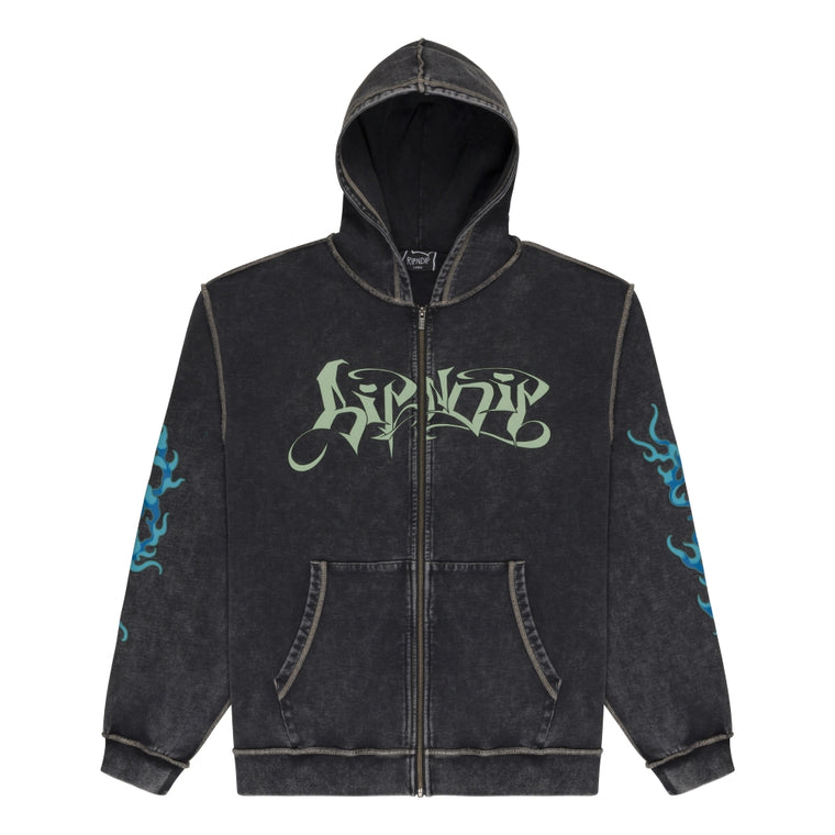 RIPNDIP SQUABBLE UP HOODIE-BLACK VINTAGE WASH