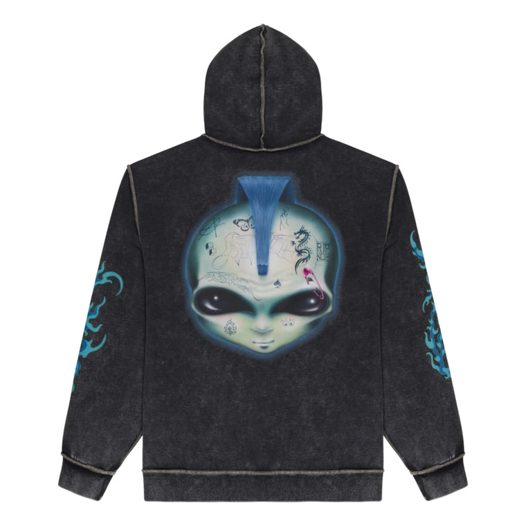 RIPNDIP SQUABBLE UP HOODIE-BLACK VINTAGE WASH
