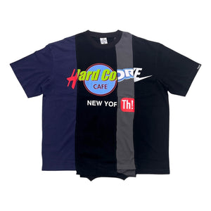 2ND CLOSET HARDCORE RECONSTRUCT WASHED T-SHIRT-BLACK