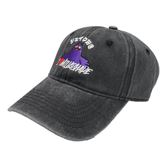 2ND CLOSET “LOVE MILKSHAKE ” WASHED CAP-WASHED BLACK