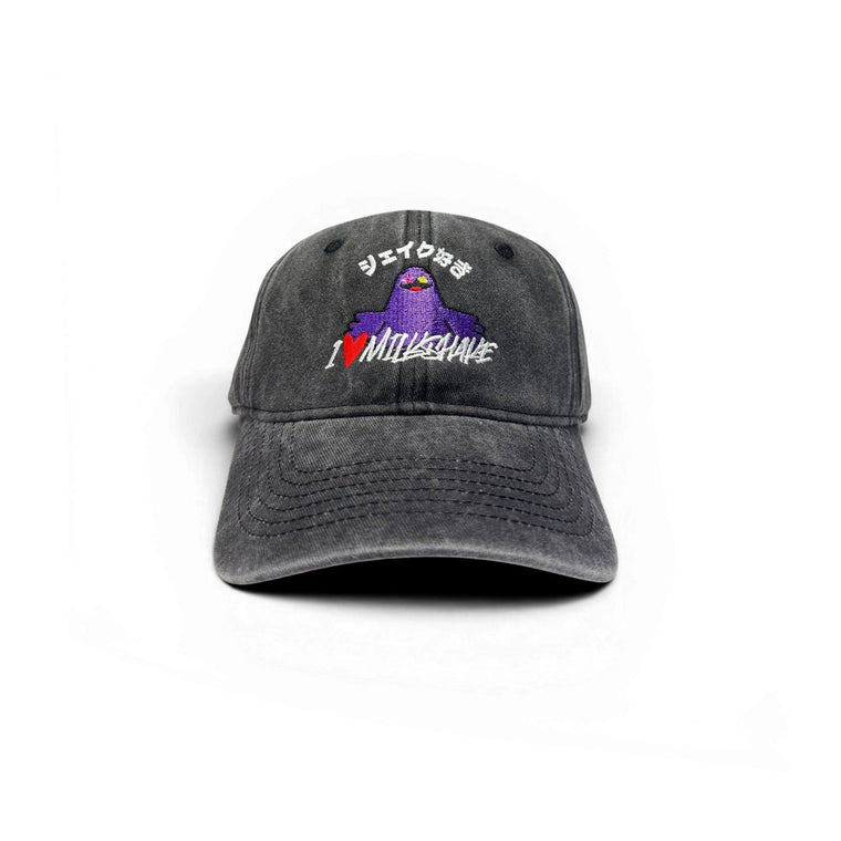 2ND CLOSET “LOVE MILKSHAKE ” WASHED CAP-WASHED BLACK