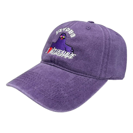 2ND CLOSET “LOVE MILKSHAKE ” WASHED CAP-WASHED PURPLE