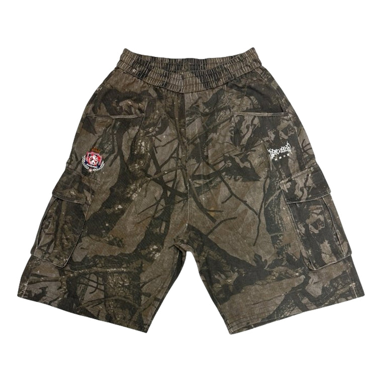 2ND CLOSET "SOCCER" LOGO FORREST CARGO SHORTS-OLIVE