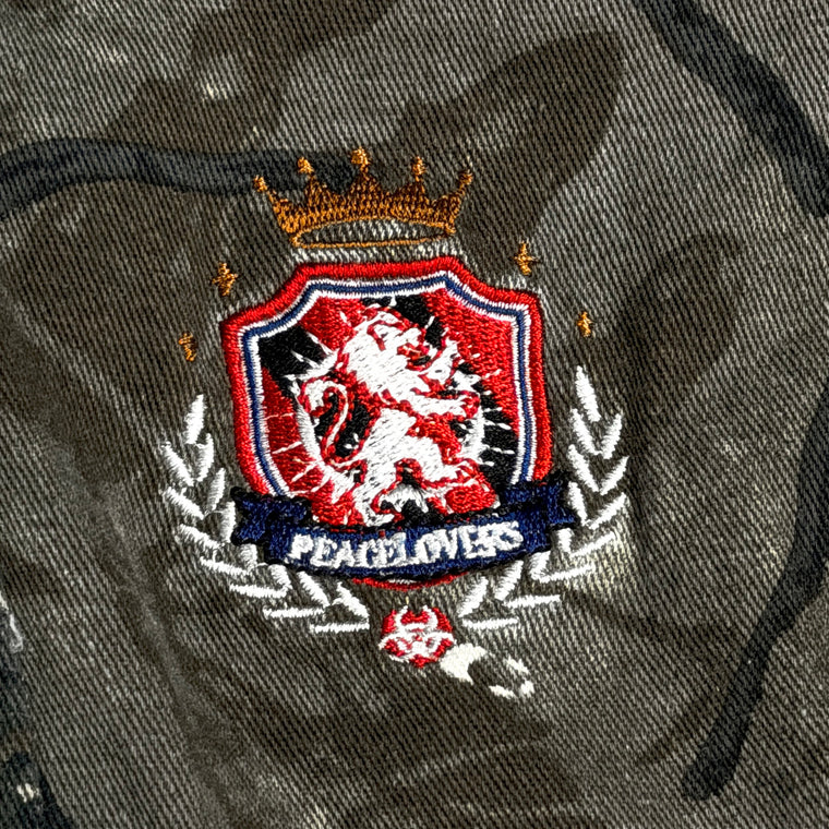 2ND CLOSET "SOCCER" LOGO FORREST CARGO SHORTS-OLIVE
