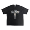2ND CLOSET "JESUS LOVES TECHNO" WASHED T-SHIRT-WASHED BLACK