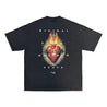 2ND CLOSET "JESUS LOVES TECHNO" WASHED T-SHIRT-WASHED BLACK