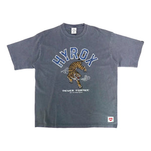 2ND CLOSET HYROX TIGER WASHED T-SHIRT-WASHED BLUE