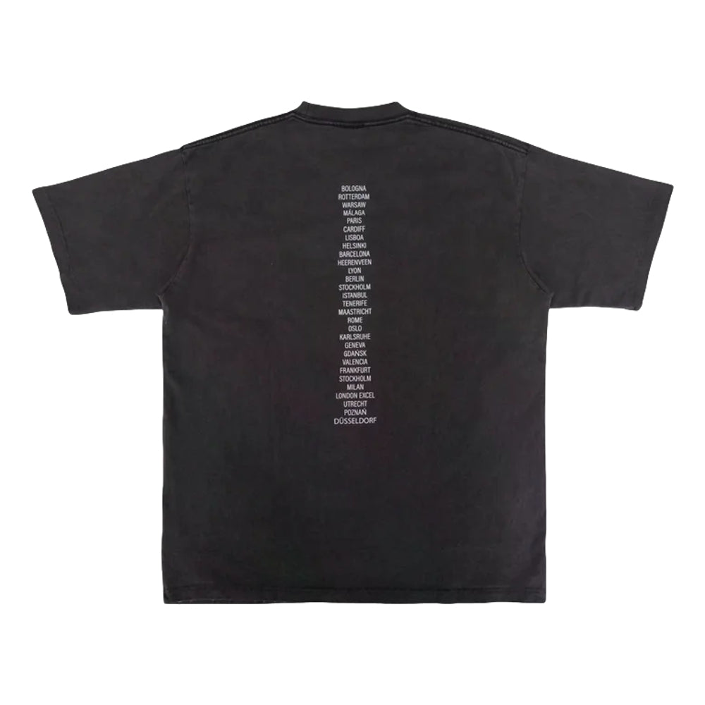 2ND CLOSET HYROX TIGER WASHED T-SHIRT-WASHED BLACK
