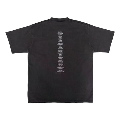 2ND CLOSET HYROX TIGER WASHED T-SHIRT-WASHED BLACK