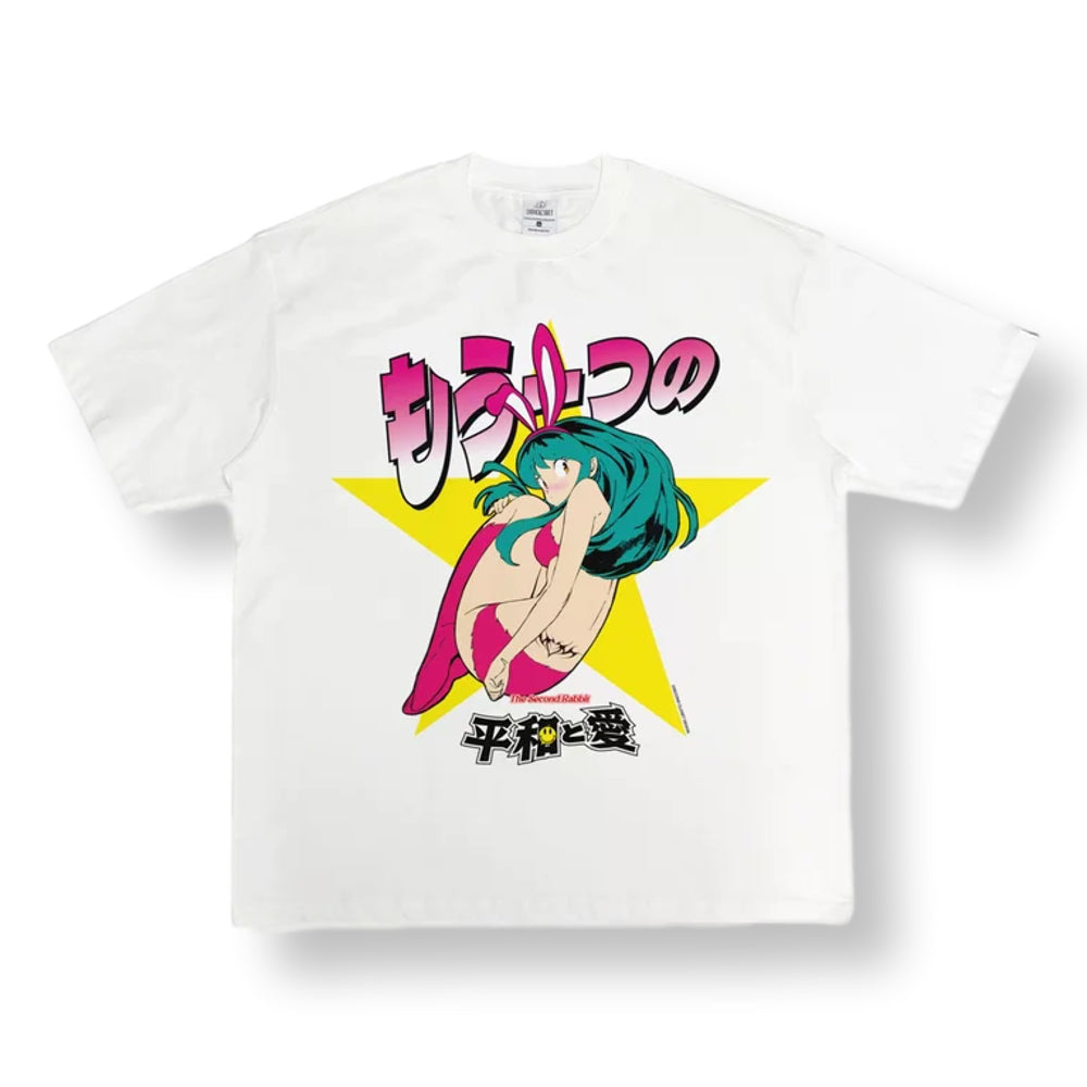 2ND CLOSET "SECOND RABBIT GIRL" CROPPED T-SHIRT-WHITE
