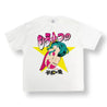 2ND CLOSET "SECOND RABBIT GIRL" CROPPED T-SHIRT-WHITE