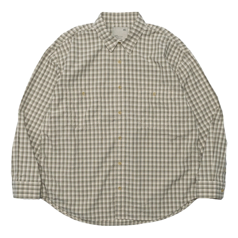 MADNESS STANDARD MINI CHECK BD SHIRT(MADE IN JAPAN)-GRAVEL