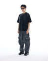 NINE POINT NINE STAR NIGHT S/S TEE-WASHED GREY