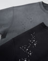 NINE POINT NINE STAR NIGHT S/S TEE-WASHED BLACK