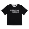 NEUTRAL SOCIETY STAY HOME RINGER TEE-BLACK