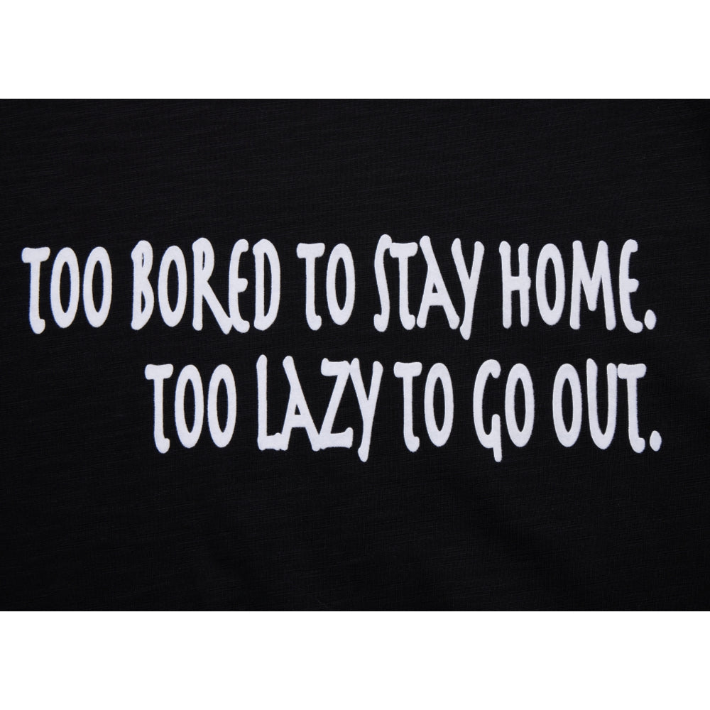 NEUTRAL SOCIETY STAY HOME RINGER TEE-BLACK