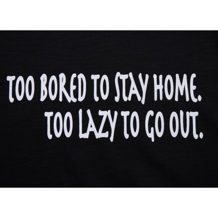 NEUTRAL SOCIETY STAY HOME RINGER TEE-BLACK