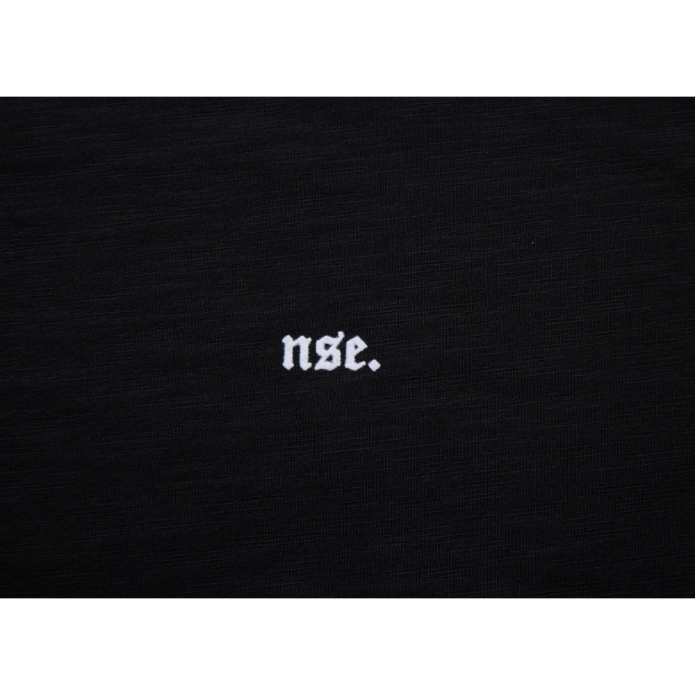 NEUTRAL SOCIETY STAY HOME RINGER TEE-BLACK