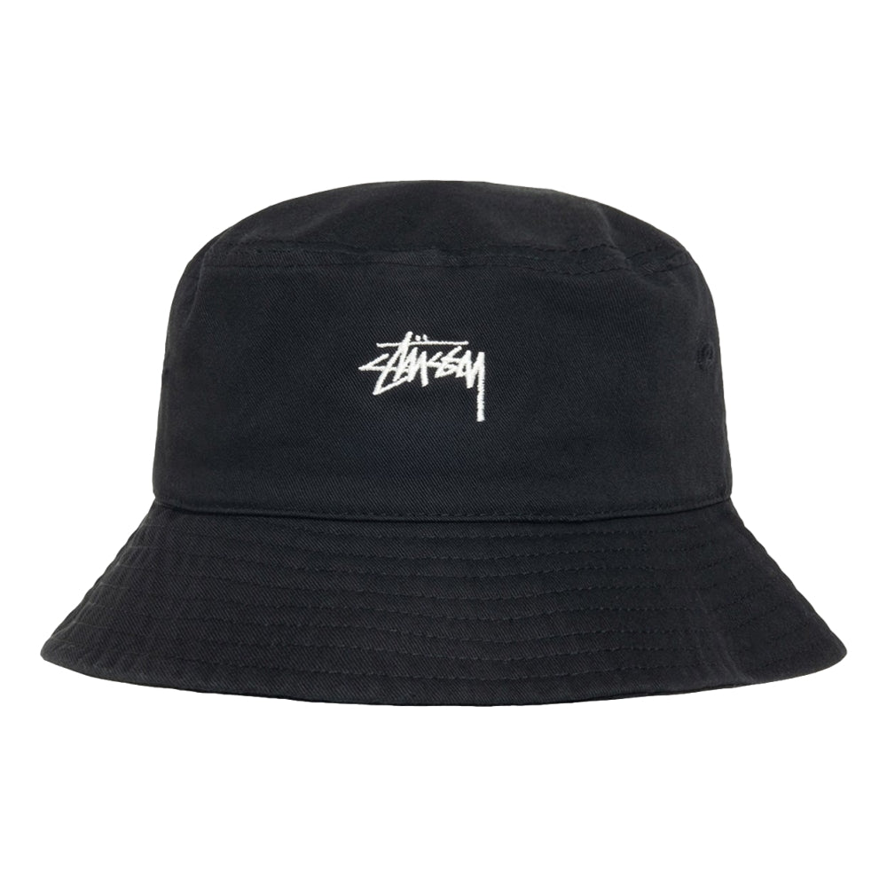 STUSSY STOCK BUCKET  HAT-BLACK