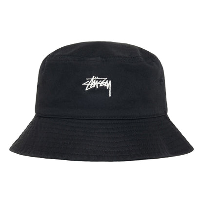 STUSSY STOCK BUCKET  HAT-BLACK