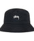 STUSSY STOCK BUCKET  HAT-BLACK