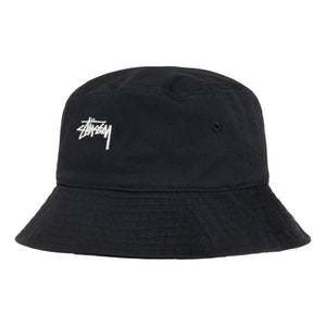 STUSSY STOCK BUCKET  HAT-BLACK