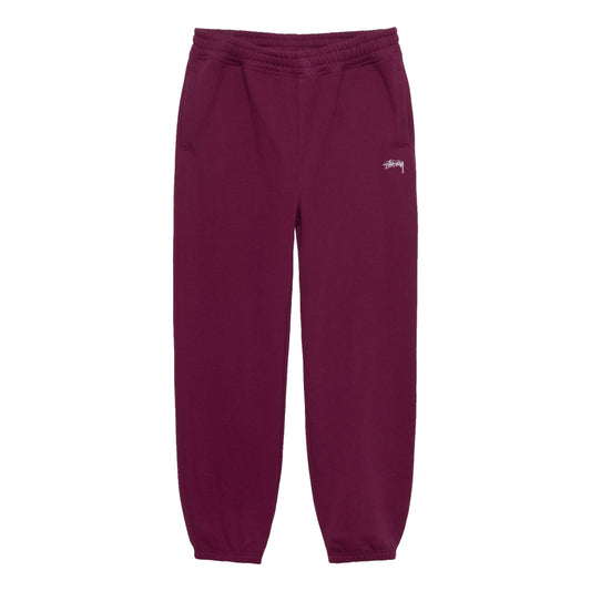 STUSSY STOCK LOGO PANT-BURGUNDY