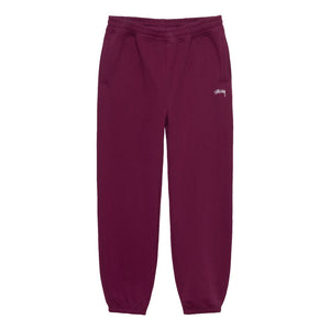 STUSSY STOCK LOGO PANT-BURGUNDY