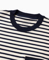 AND WANDER STRIPE POCKET SS TEE-NAVY