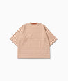 AND WANDER STRIPE POCKET SS TEE-ORANGE