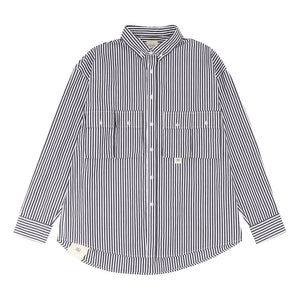 A[S]USL STRIPES FOUR POCKETS SHIRT-BLACK STRIPES