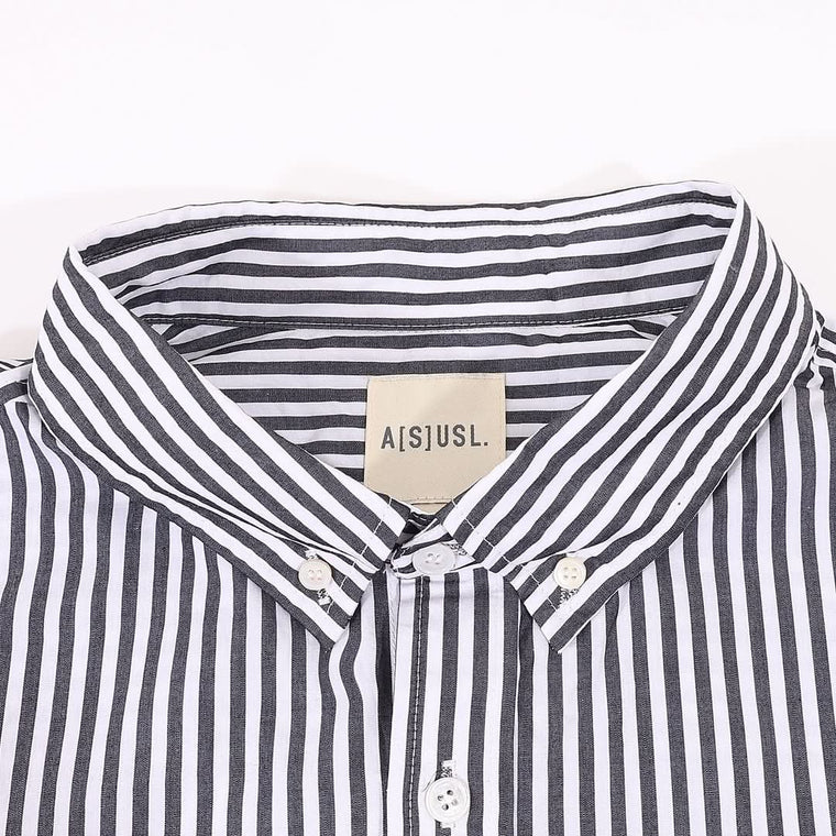A[S]USL STRIPES FOUR POCKETS SHIRT-BLACK STRIPES